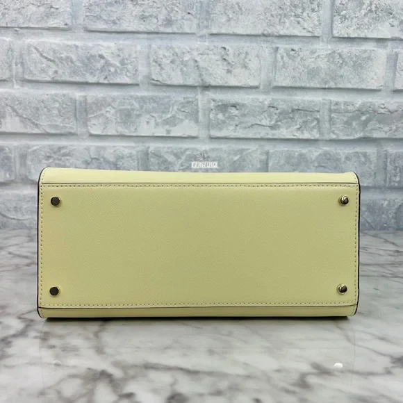 Kate Spade Staci Medium Satchel Crossbody In Lemon Fond - Picture 6 of 10
